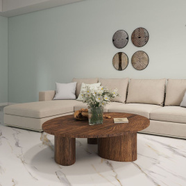 MSPC ламинат STONEFLOOR Big Stone Бело-золотой мрамор