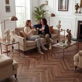 HDF ламинат FLOORFORT Walnut Tree Елочка «Орех Кембридж»