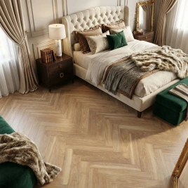 HDF ламинат FLOORFORT Walnut Tree Елочка «Орех Принстон»