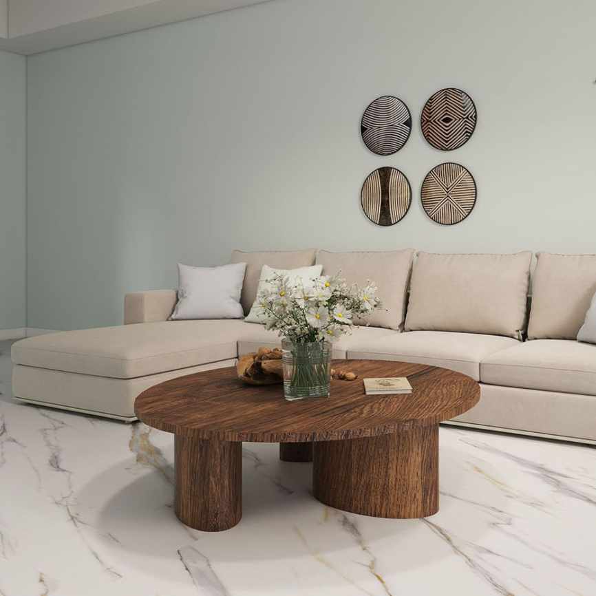 MSPC ламинат STONEFLOOR Big Stone Бело-золотой мрамор фото 1