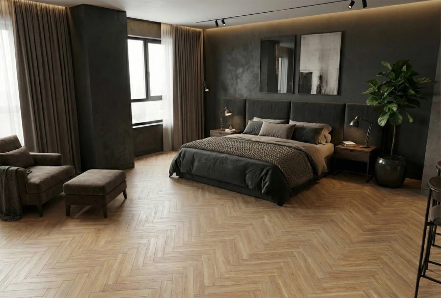 HDF ламинат FLOORFORT Walnut Tree Елочка «Орех Питсбург» фото 2