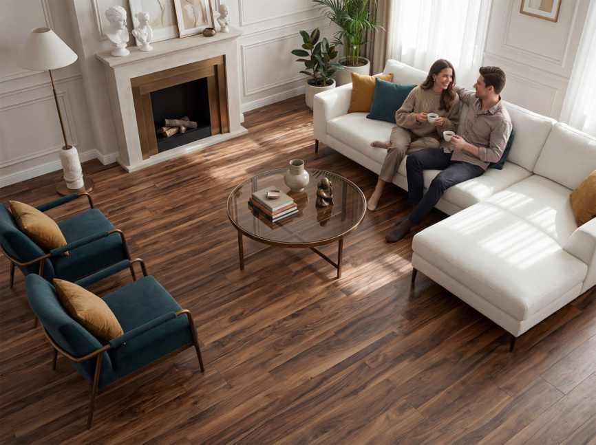 HDF ламинат FLOORFORT Walnut Tree «Орех Кембридж» фото 2