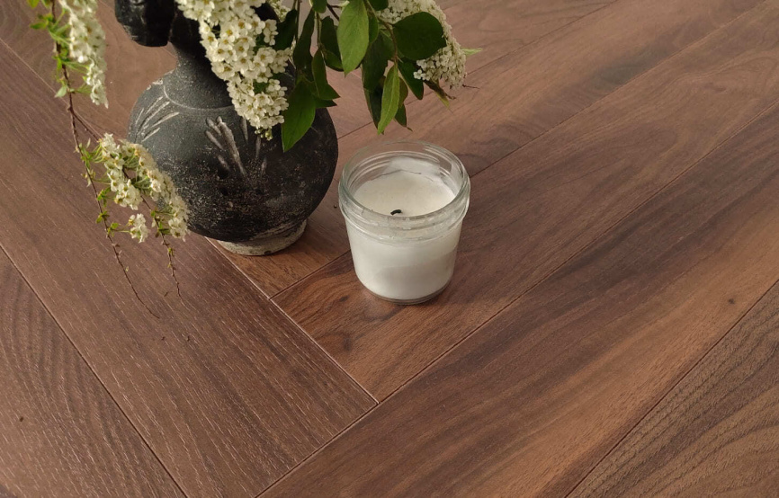 HDF ламинат FLOORFORT Walnut Tree Елочка Орех Стенфорд фото 3