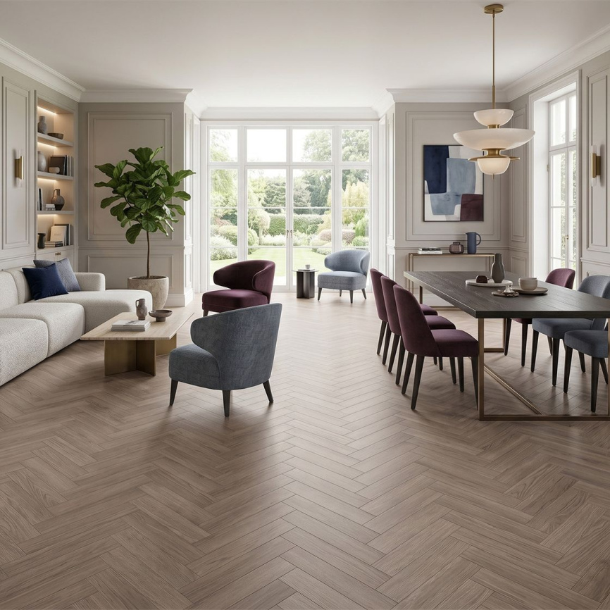HDF ламинат FLOORFORT Oak Heritage Елочка Дуб Шарлотт  фото 2