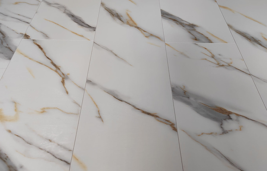 MSPC ламинат STONEFLOOR Big Stone Бело-золотой мрамор фото 3